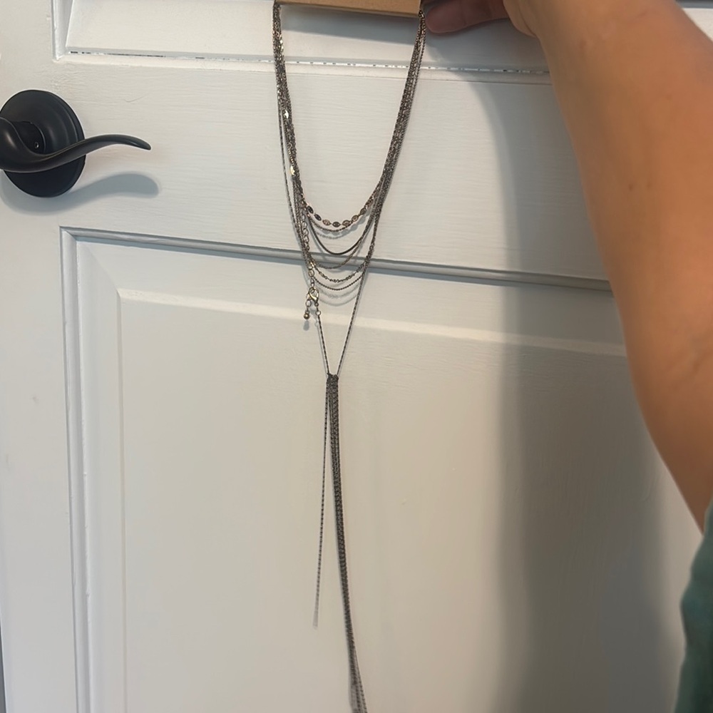 American Eagle Outfitters Silver Layered Necklace